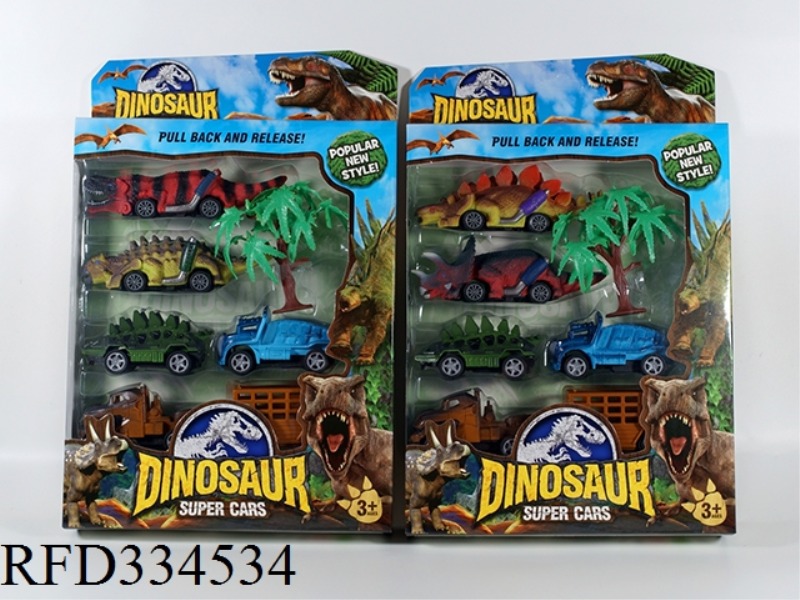 PULL BACK RACING DINOSAUR CAR