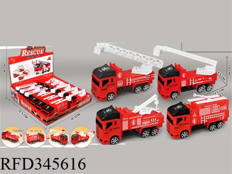 12 FIRE TRUCKS (PULL BACK)