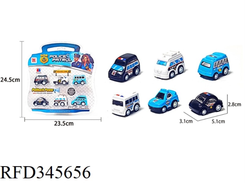6 POLICE OFFICERS ON PATROL (PULL BACK)