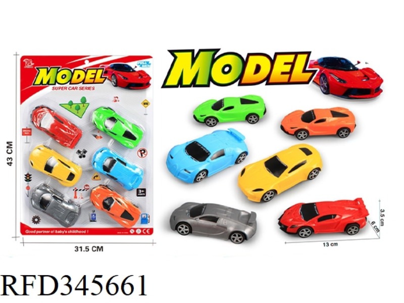 6 LARGE CAR MODELS (PULL BACK)