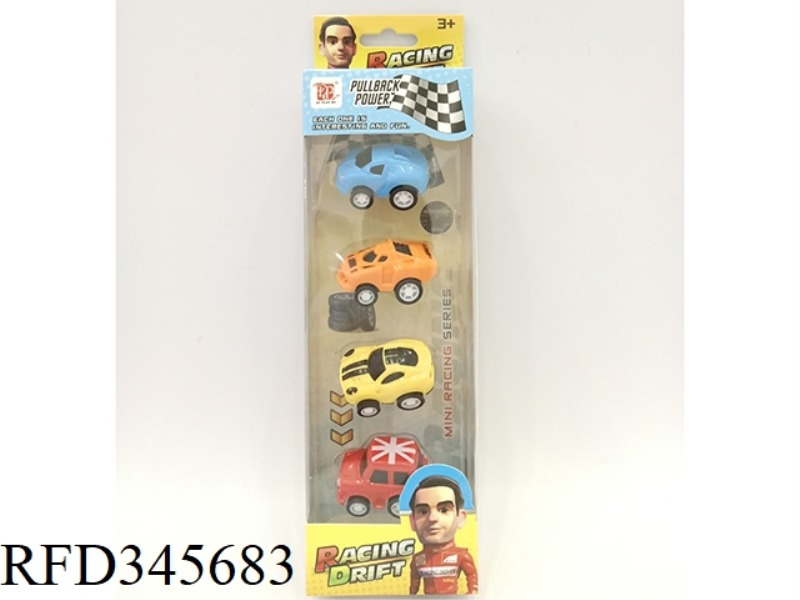 4 AB RACING CARS (PULL BACK)