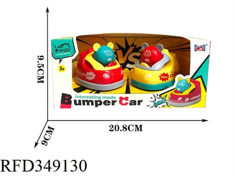PULL BACK BUMPER CARS 2 PACKS (FOUR COLORS)