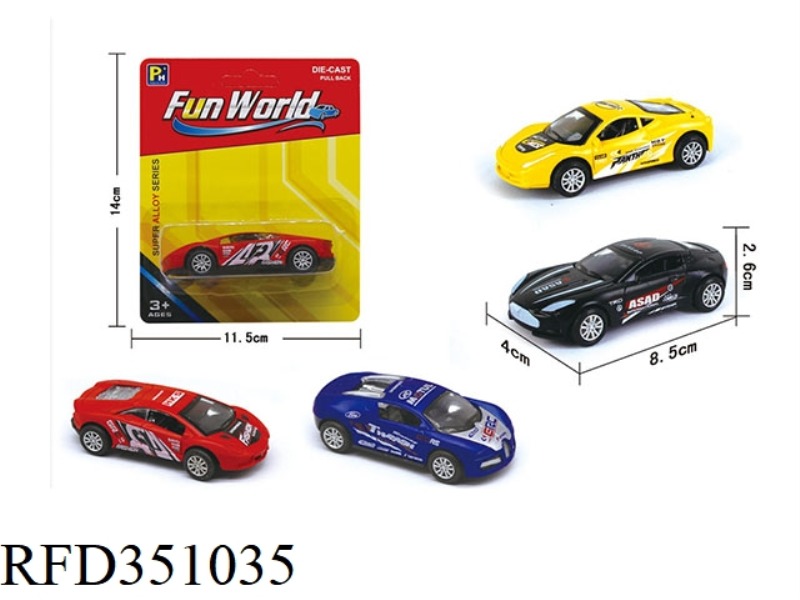 4 ALLOY PULL BACK SIMULATION CARS