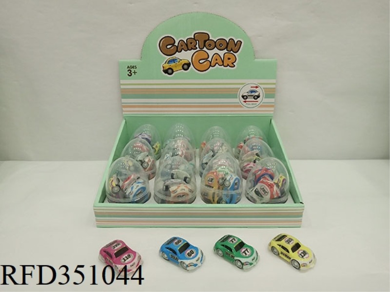 PULL BACK PVC CAR/12PCS