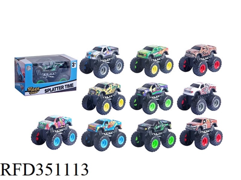 10 ASSORTED LARGE-WHEELED IRON CARS