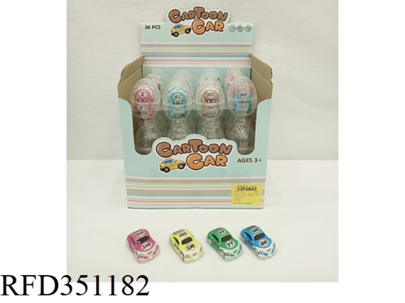 PULL BACK PVC CAR/36PCS