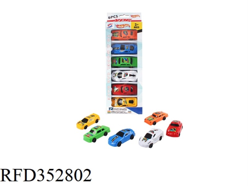 6 PULL BACK CARTS