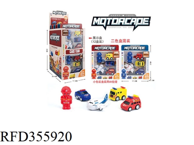 PULL BACK FIRE TRUCK/12PCS