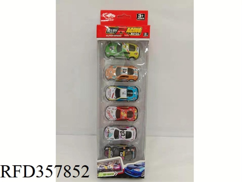 1:64 PULL BACK SMALL SPORTS CAR 6 PCS/BOX
