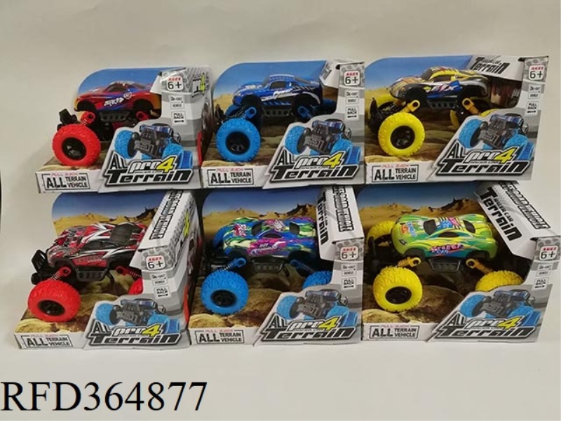 ALLOY DOUBLE RETURN FOUR-WHEEL DRIVE CLIMBING CAR 6PCS