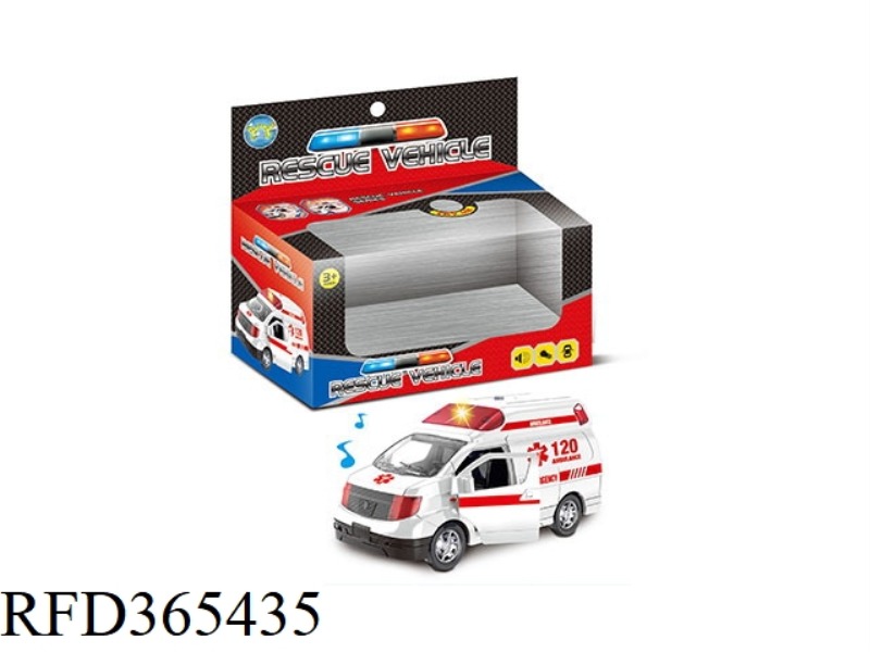 6 INCH PULL BACK AMBULANCE