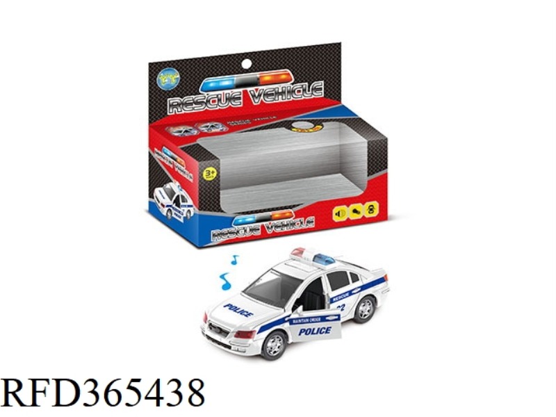 6 INCH PULL BACK POLICE CAR