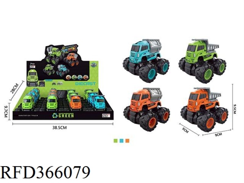 FOUR-DRIVE INERTIAL ALLOY SANITATION VEHICLE 12PCS