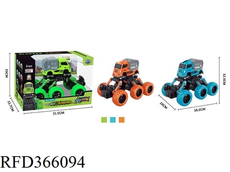SIX-WHEEL FOUR-DRIVE STRENGTH-RETURN ALLOY CLIMBING SANITATION TRUCK