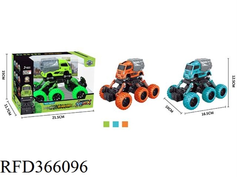 SIX-WHEEL FOUR-DRIVE STRENGTH-RETURN ALLOY CLIMBING SANITATION TRUCK