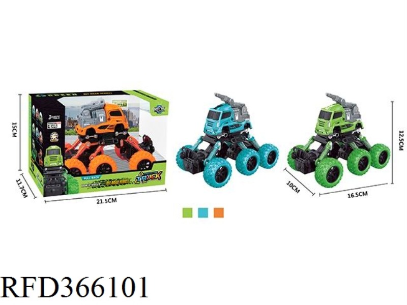 SIX-WHEEL FOUR-DRIVE STRENGTH-RETURN ALLOY CLIMBING SANITATION TRUCK