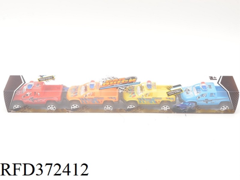 PULL BACK PICKUP TRUCK PRINTING POLICE CAR