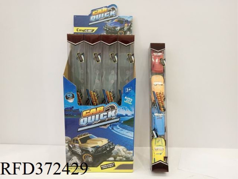 PULL BACK SIMULATION PAD PRINTING CAR 12PCS