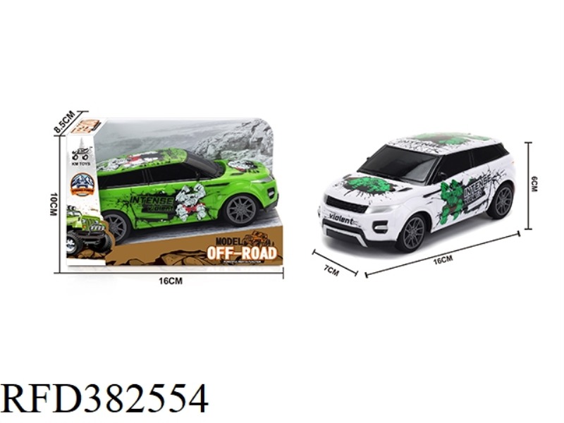 1:28 LAND ROVER GRAFFITI PULL BACK CAR