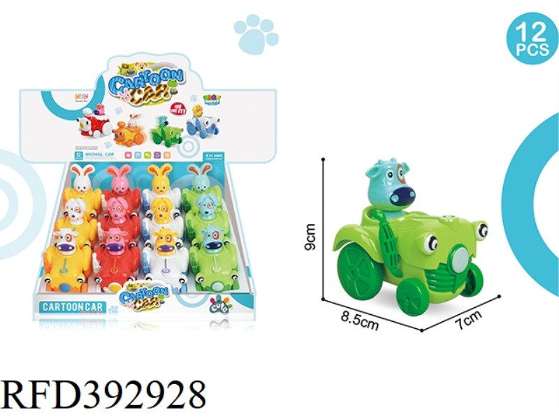 CARTOON PULL BACK CAR 12PCS