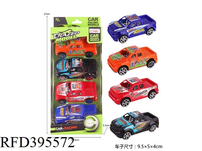 PULL BACK PICKUP TRUCK (4PCS)