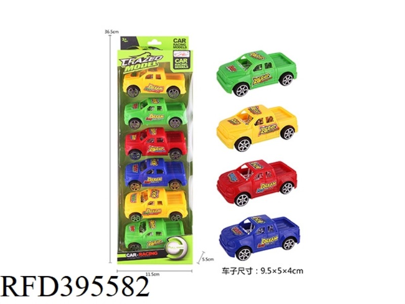 PULL BACK SOLID COLOR PICKUP TRUCK