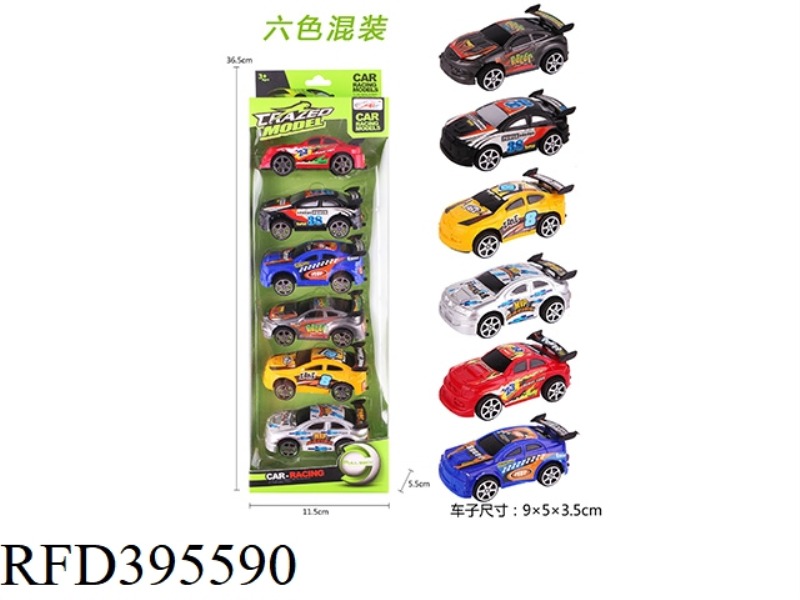 PULL BACK POLICE CAR (6PCS)
