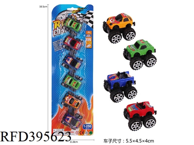 PULL BACK OFF-ROAD CAR (6PCS)