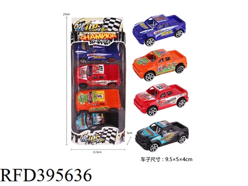 PULL BACK PICKUP TRUCK (4PCS)