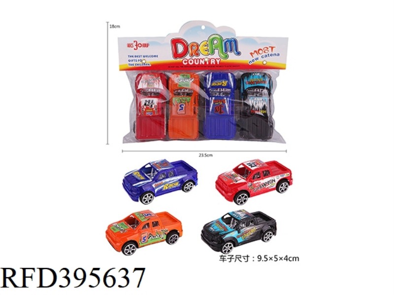 PULL BACK PICKUP TRUCK (4PCS)