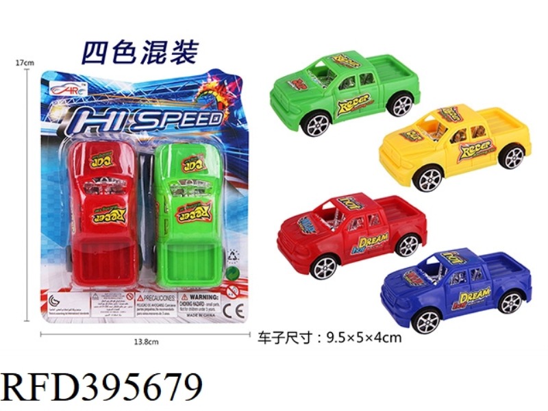 PULL BACK SOLID COLOR PICKUP TRUCK