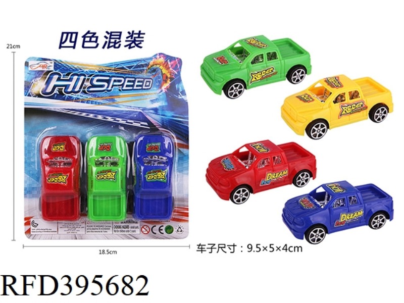 PULL BACK SOLID COLOR PICKUP TRUCK
