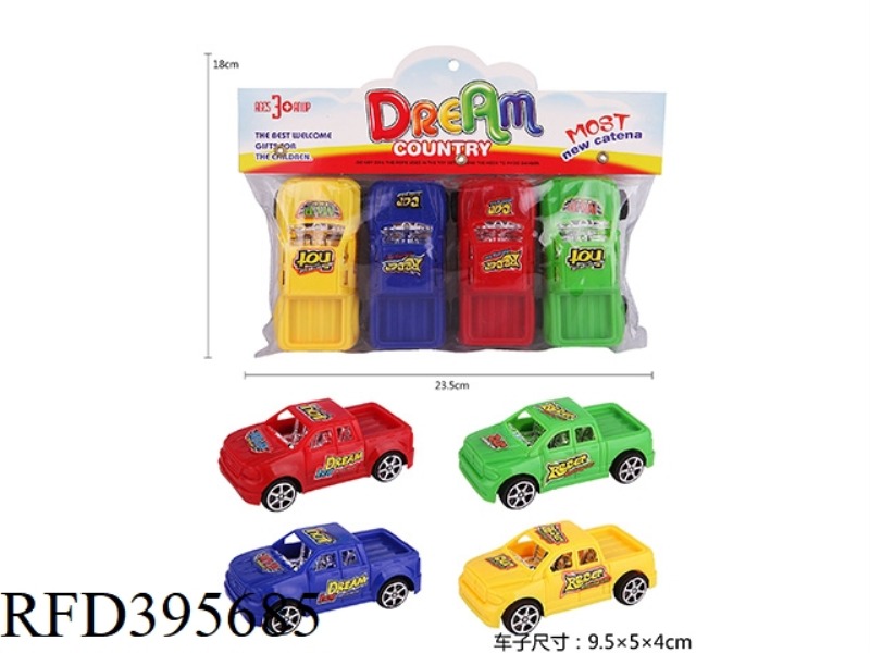 PULL BACK SOLID COLOR PICKUP TRUCK