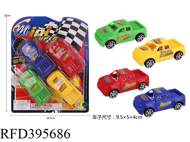 PULL BACK SOLID COLOR PICKUP TRUCK