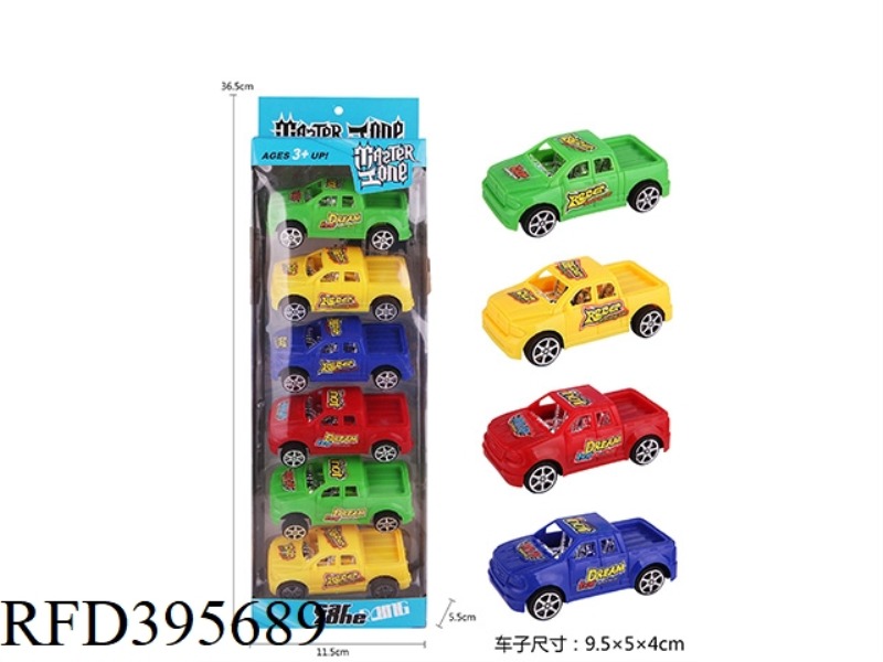 PULL BACK SOLID COLOR PICKUP TRUCK