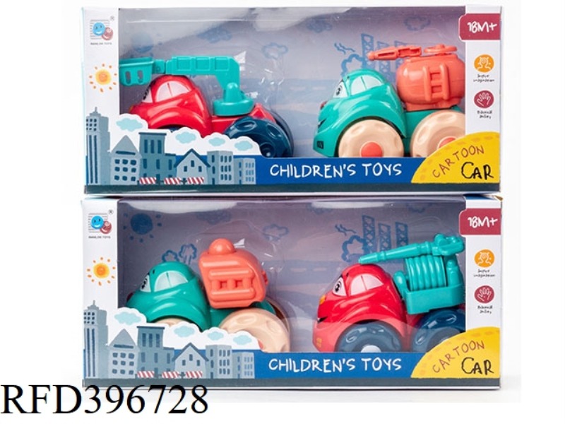 PULL BACK CARTOON FIRE TRUCK