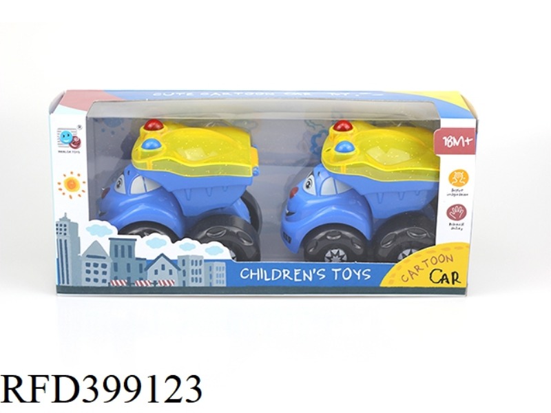 ABS PULL BACK CARTOON POLICE CAR