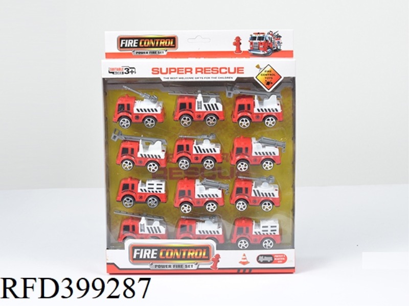 PULL BACK PAD PRINTING FIRE TRUCK