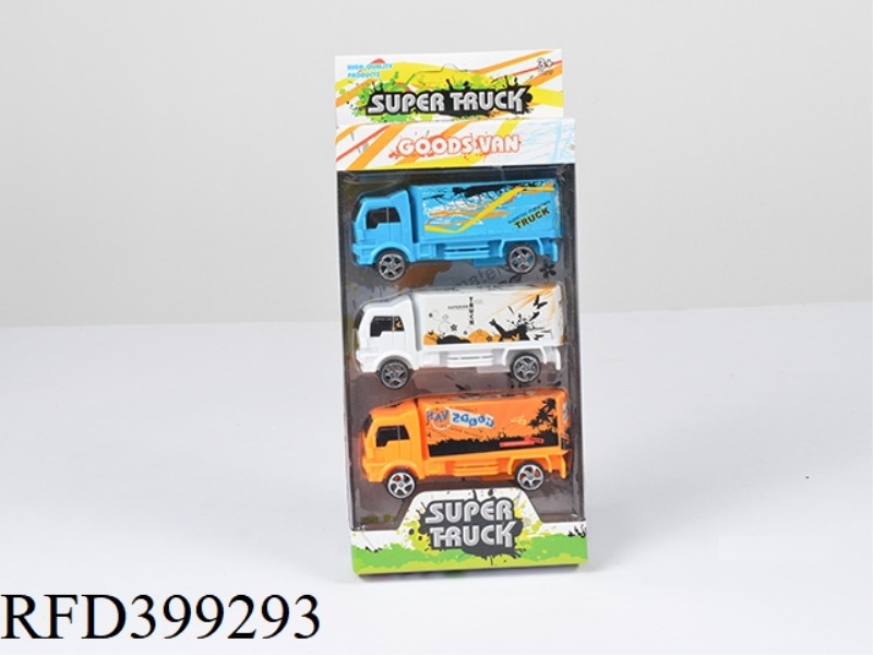 PULL BACK LABELING CONTAINER TRUCK