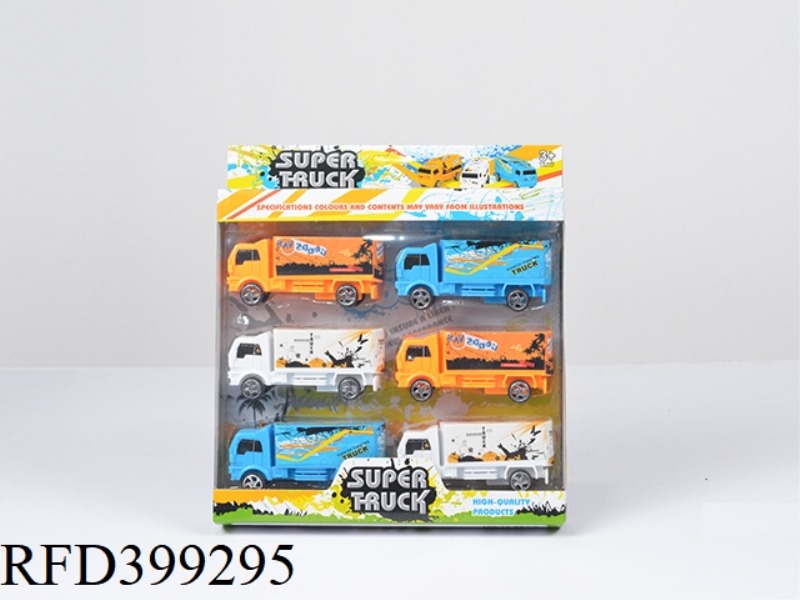 PULL BACK LABELING CONTAINER TRUCK