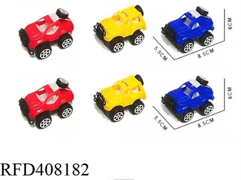 PULL BACK OFF-ROAD VEHICLE 6PCS
