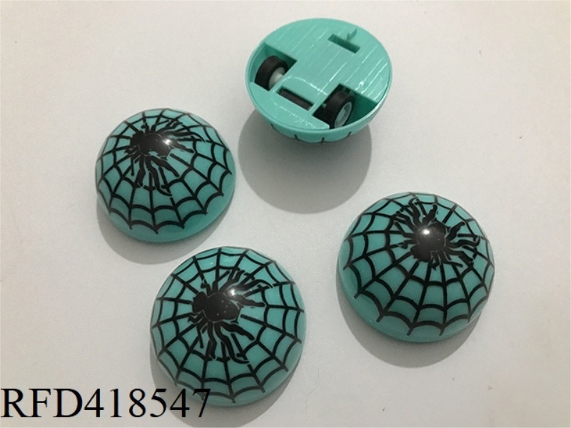 HALLOWEEN SPIDER SEMICIRCLE PULL BACK CAR