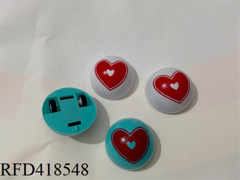 VALENTINE'S DAY LOVE PATTERN SEMICIRCLE PULL BACK CAR