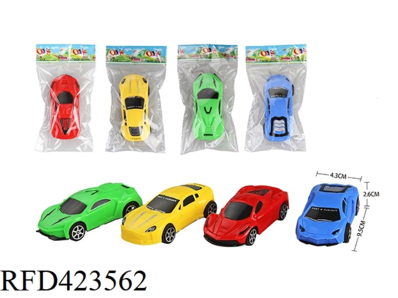 4 TYPES OF 4-COLOR PULL BACK CARS