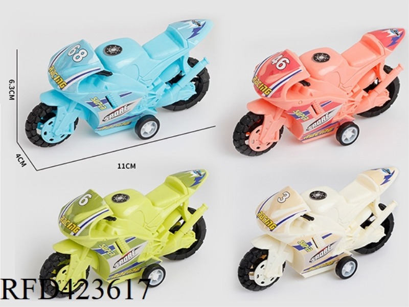 4 COLOR PULL BACK MOTORCYCLE