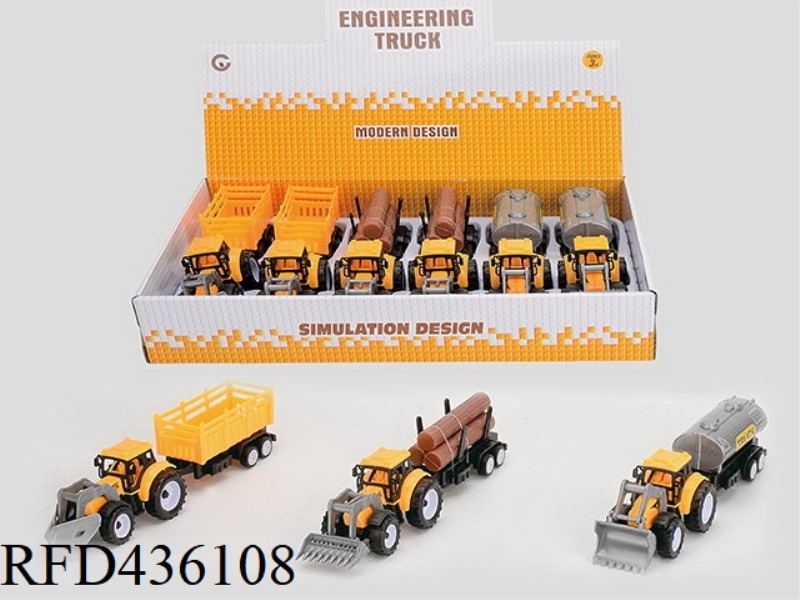 PULL BACK ENGINEERING VEHICLE 6PCS