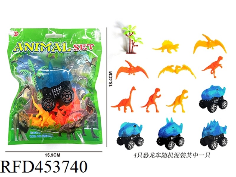 TRANSPARENT DINOSAUR HEAD RETURN CAR PACKAGE