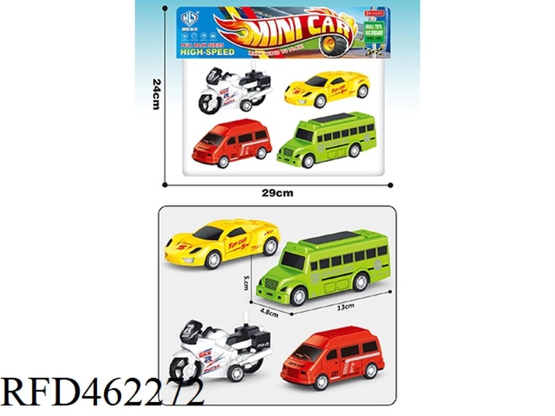 13CM CITY TRAFFIC PULL BACK CAR