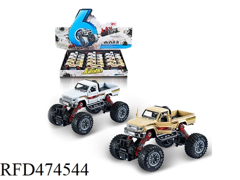 1:30 ALLOY FRONT AND REAR PULLBACK WITH SPRING SHOCK ABSORBER SIMULATION CLIMBING BIG WHEEL (TOYOTA