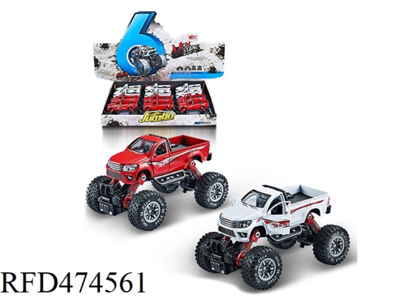 1:30 ALLOY FRONT AND REAR PULLBACK WITH SPRING SHOCK ABSORBER SIMULATION CLIMBING BIG WHEEL (TOYOTA